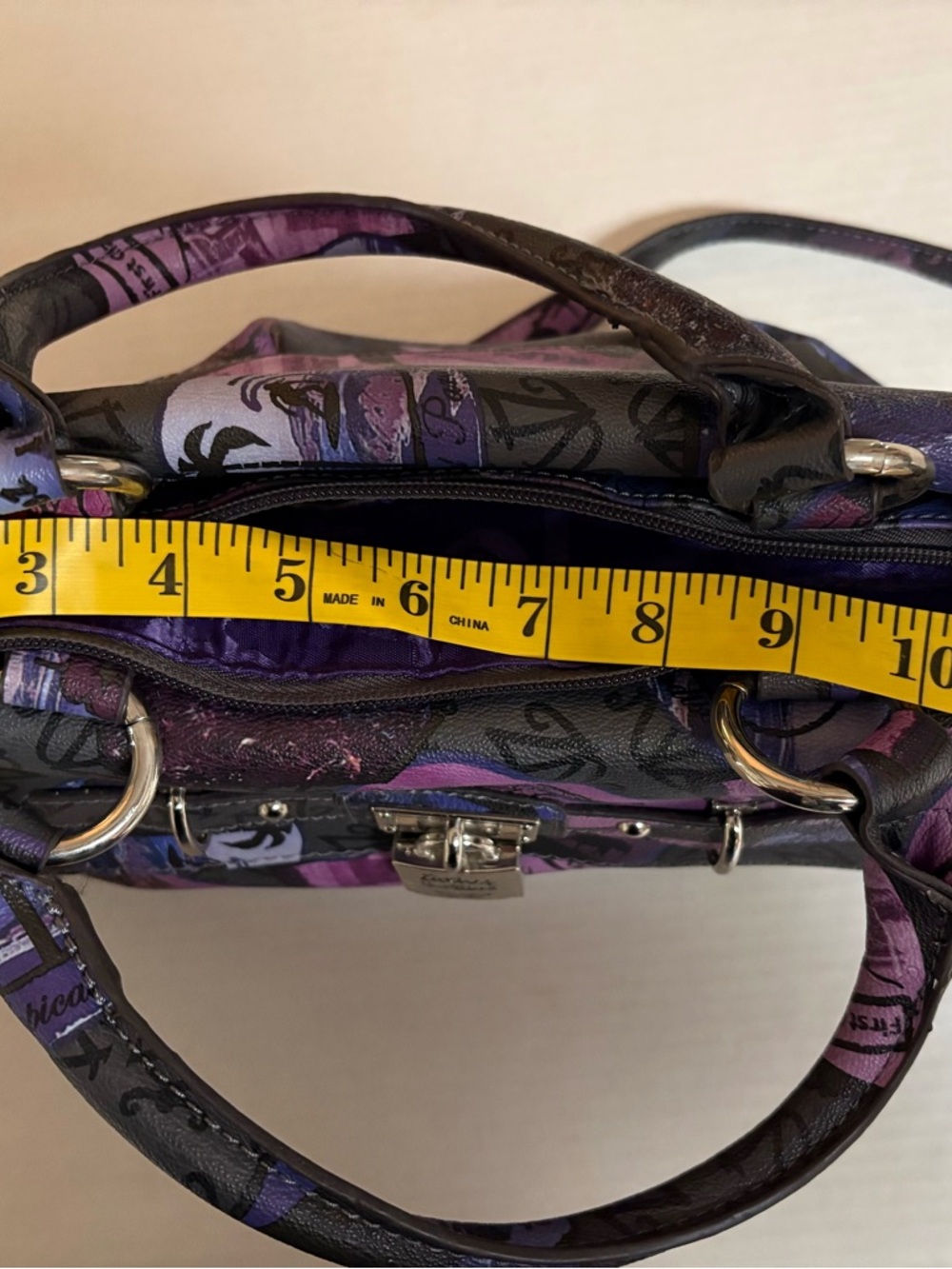 Kathy Van Zeeland Purple and Black Designer Bag - Picture 9 of 9